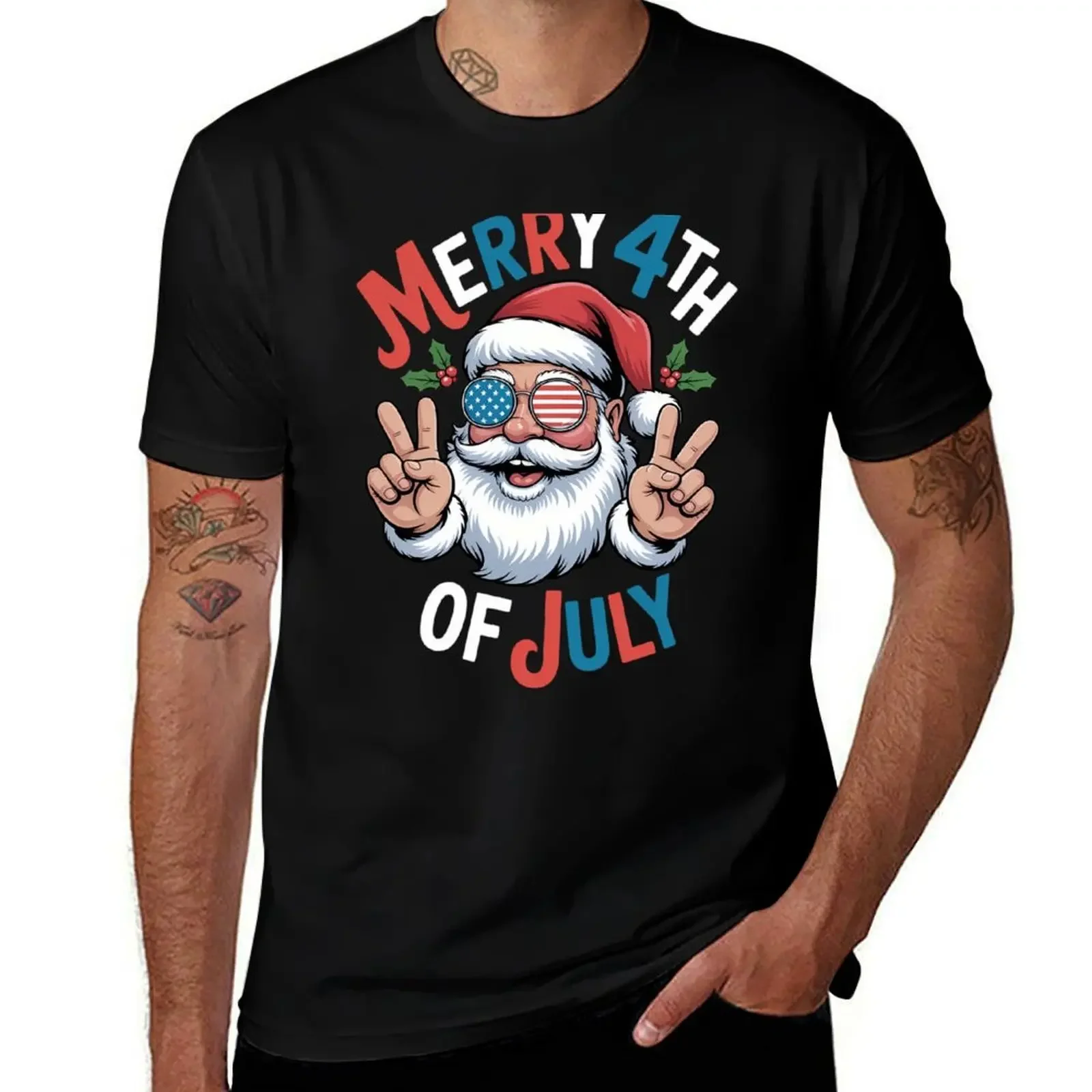 Merry 4th Of July Santa Claus Funny Christmas In July T-Shirt boys whites funny costumes summer tops anime figures shirts men
Merry 4th Of July Santa Claus Funny Christmas In July T-Shirt boys whites funny costumes summer tops anime figures shirts men