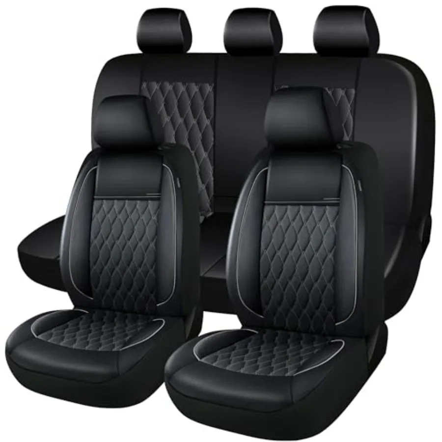 Чехлы для автомобильных сидений из искусственной кожи, полный комплект, роскошные и комфортные, совместимые с раздельными сиденьями, универсальные чехлы для салона автомобиля.
Чехлы для автомобильных сидений из искусственной кожи, полный комплект, роскошные и комфортные, совместимые с раздельными сиденьями, универсальные чехлы для салона автомобиля.