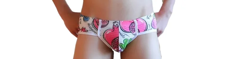 Men's Pomegranate Print Mesh Briefs, Low-Rise U-Convex Breathable Underwear Gays Erotic Low Waist High Fork Underpants Knickers
Men's Pomegranate Print Mesh Briefs, Low-Rise U-Convex Breathable Underwear Gays Erotic Low Waist High Fork Underpants Knickers