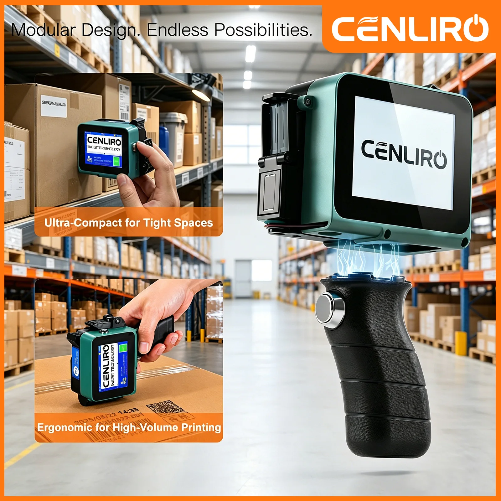 Cenliro CL05P Detachable Handheld Inkjet Printer 12.7mm Mini TIJ Printer for QR Barcode Batch Date Number Expiry Logo
Cenliro CL05P Detachable Handheld Inkjet Printer 12.7mm Mini TIJ Printer for QR Barcode Batch Date Number Expiry Logo