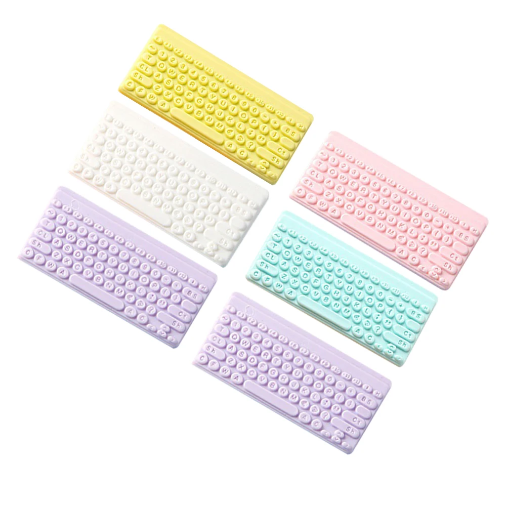 6 Pcs Emulated Keyboard Small Diy Charms Mini Decorations for Dollhouse Models Miniature Accessories Resin Keychain Crafts
6 Pcs Emulated Keyboard Small Diy Charms Mini Decorations for Dollhouse Models Miniature Accessories Resin Keychain Crafts