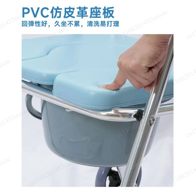 Rolling Folding Bath Chair with Toilet Seat, Sturdy Aluminum Frame Shower Bench, Portable Mobility Assistance for Seniors
Rolling Folding Bath Chair with Toilet Seat, Sturdy Aluminum Frame Shower Bench, Portable Mobility Assistance for Seniors