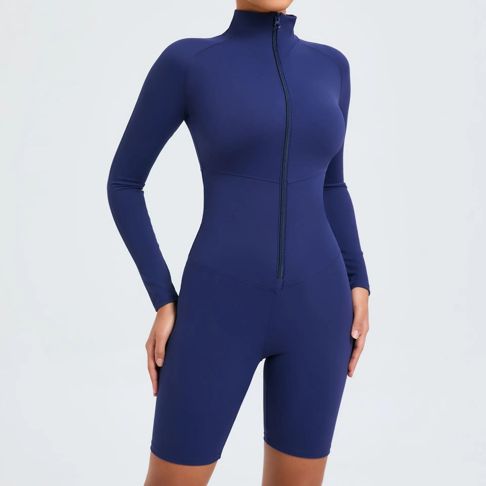 Sexy Zipper Scrunch Sport Jumpsuit Full Sleeve Woman One Piece Gym Outfit Running Dance Fitness Overalls Yoga Romper
Sexy Zipper Scrunch Sport Jumpsuit Full Sleeve Woman One Piece Gym Outfit Running Dance Fitness Overalls Yoga Romper