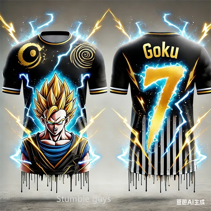 Детская футболка Dragon Ball, одежда для мальчиков, супербейсбольная майка для девочек, женская футболка Goku Super Saiyan Rose
Детская футболка Dragon Ball, одежда для мальчиков, супербейсбольная майка для девочек, женская футболка Goku Super Saiyan Rose