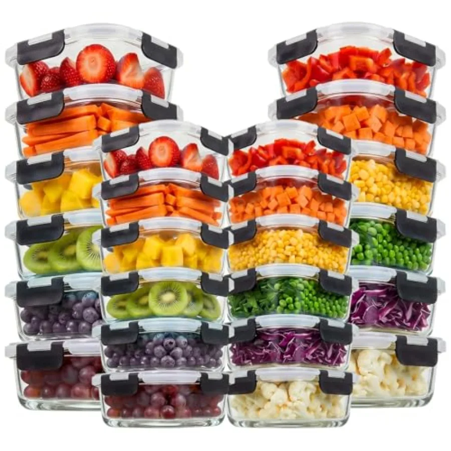 Food storage: glass, clear, airtight leakproof for meal prep, BPA-free, microwave oven freezer dishwasher safe, assorted sizes
Food storage: glass, clear, airtight leakproof for meal prep, BPA-free, microwave oven freezer dishwasher safe, assorted sizes