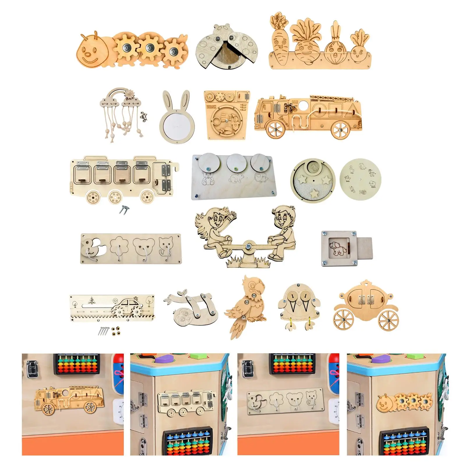 Kids Busy Board DIY Accessories Material Busy Board Parts Activity Board Early Education Teaching Aids Wooden Busyboard Toys
Kids Busy Board DIY Accessories Material Busy Board Parts Activity Board Early Education Teaching Aids Wooden Busyboard Toys