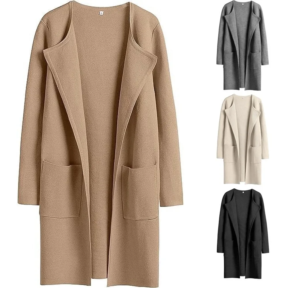 Women's Open Front Knit Lightweight Casual Long Lady Jacket Coat Fall Outerwear
Women's Open Front Knit Lightweight Casual Long Lady Jacket Coat Fall Outerwear