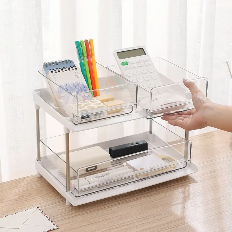 Double Storage Rack for Household Use Transparent Acrylic Storage Box Kitchen Seasoning Stationery Cosmetics Desktop Organizer
Double Storage Rack for Household Use Transparent Acrylic Storage Box Kitchen Seasoning Stationery Cosmetics Desktop Organizer