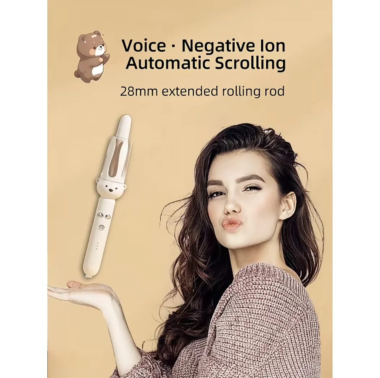 28mm Fully Automatic Curling Stick Ceramic Negative Ions Electric Rotary Curler Professional Automatic Hair Curler
28mm Fully Automatic Curling Stick Ceramic Negative Ions Electric Rotary Curler Professional Automatic Hair Curler