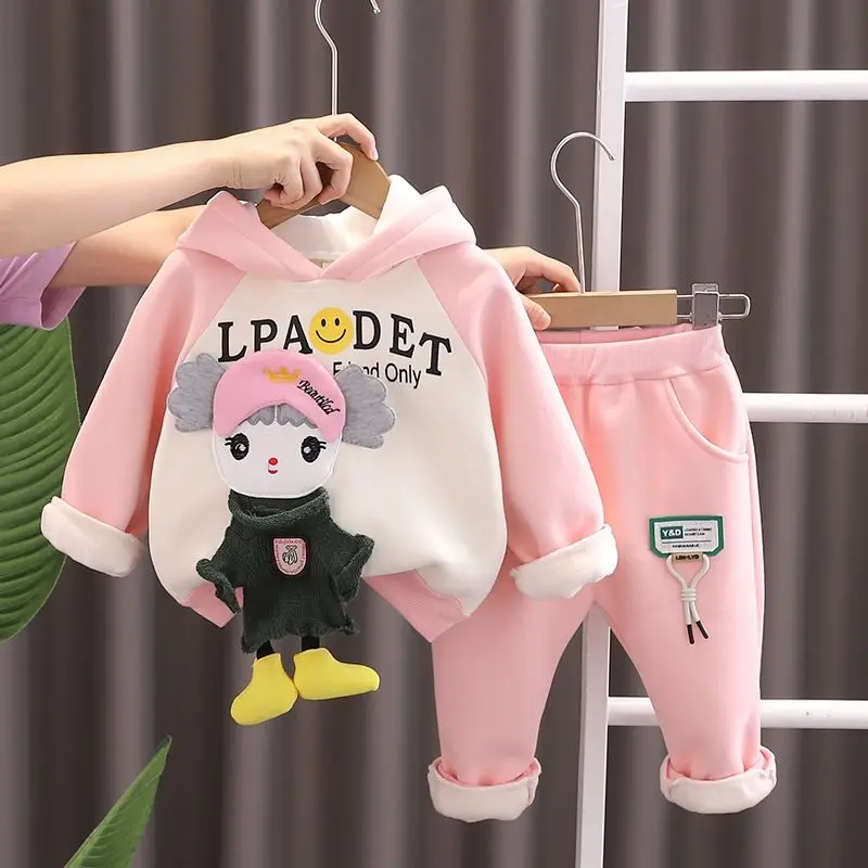 Baby Girls' Clothing Set Autumn and Winter New Children's Baby Plush Thickened Hooded Sweater Coat Pants Two Piece Set
Baby Girls' Clothing Set Autumn and Winter New Children's Baby Plush Thickened Hooded Sweater Coat Pants Two Piece Set