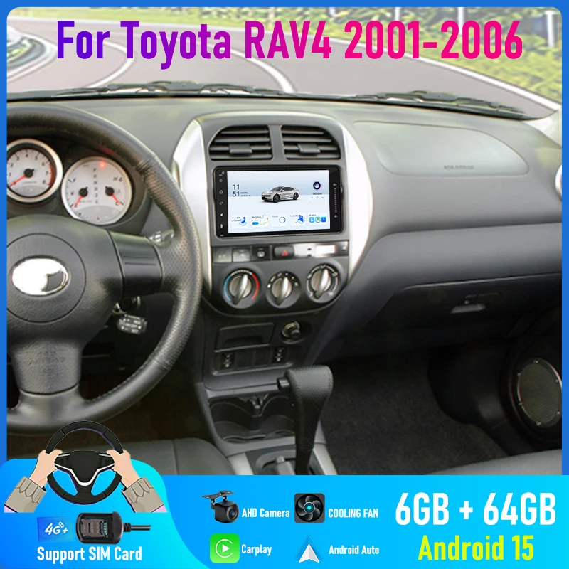 7'' For Toyota RAV4 2001-2006 Car Radio 4G SIM Camera Navi BT Image Wifi Google Map Android 15 Auto GPS Head Unit Reversing FM
7'' For Toyota RAV4 2001-2006 Car Radio 4G SIM Camera Navi BT Image Wifi Google Map Android 15 Auto GPS Head Unit Reversing FM