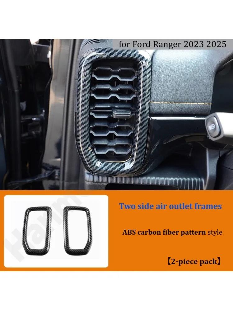 for Ford Ranger 2023 2025 Carbon fiber patterned dashboard air outlet frame/one key start frame/gear shift hood
for Ford Ranger 2023 2025 Carbon fiber patterned dashboard air outlet frame/one key start frame/gear shift hood