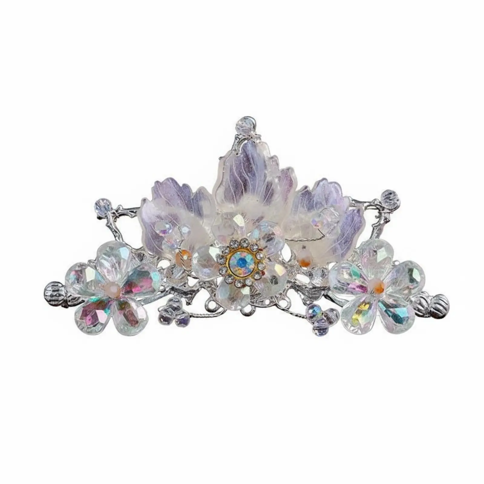 Traditional Chinese Attire Hairpiece Elegant Design Iridescent Flower Hair Crown Crystal Crystal Bead Crown Handmade Vintage
Traditional Chinese Attire Hairpiece Elegant Design Iridescent Flower Hair Crown Crystal Crystal Bead Crown Handmade Vintage
