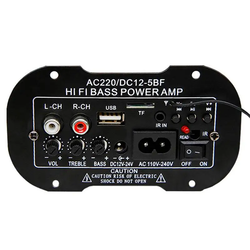 12V 24V 220V 30W Mono Subwoofer HIFI Bass Power Amp USB TF Remote Control Car High Bass Amplifier Board for 5 10inch Speaker
12V 24V 220V 30W Mono Subwoofer HIFI Bass Power Amp USB TF Remote Control Car High Bass Amplifier Board for 5 10inch Speaker