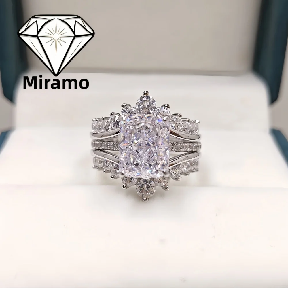 4CT Radiant Cut Moissanite Ring Set S925 Luxury Stackable Diamond Ring Zircon Crown Stackable Band Women's S925 Sterling Silver
4CT Radiant Cut Moissanite Ring Set S925 Luxury Stackable Diamond Ring Zircon Crown Stackable Band Women's S925 Sterling Silver