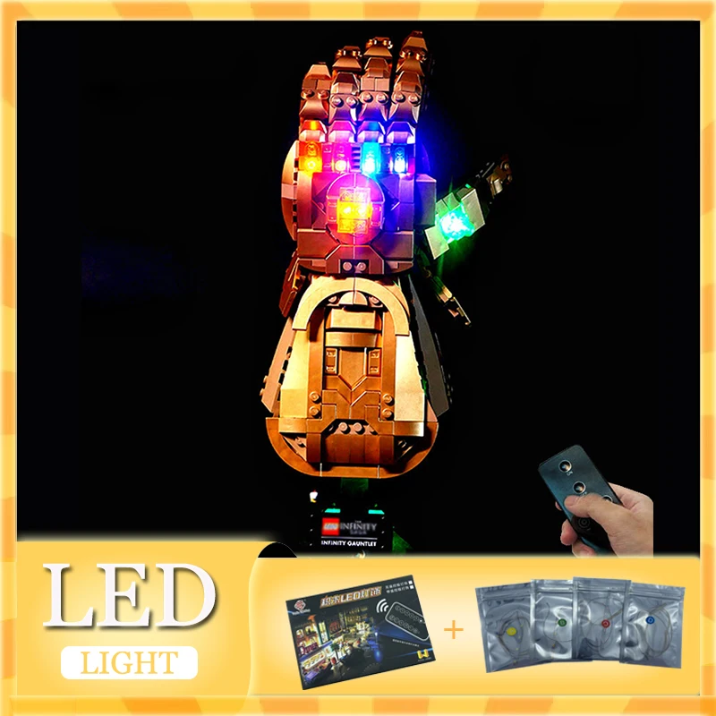Комплект светодиодных фонарей RC DIY для Lego 76191, строительный блок «Рукавицы Бесконечности», подарок (только светодиодный светильник, без модели блоков)
Комплект светодиодных фонарей RC DIY для Lego 76191, строительный блок «Рукавицы Бесконечности», подарок (только светодиодный светильник, без модели блоков)