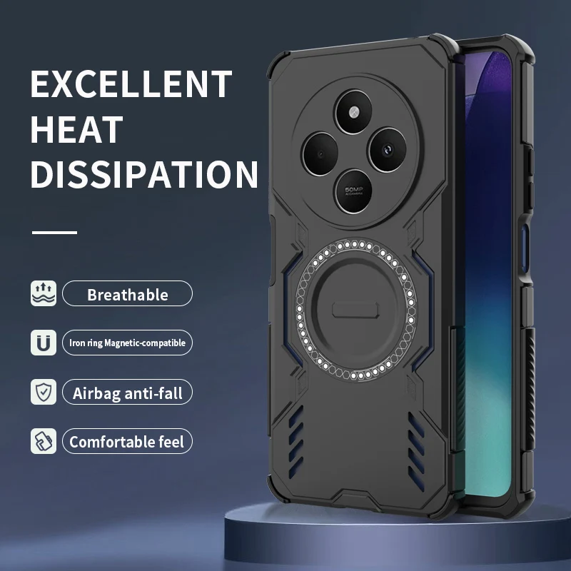 For Redmi 14C 14R A4 Mecha Heat Dissipation Four Corners Air Cushion Anti-Drop Powerful Magnetic Non-Charging Phone Case 
For Redmi 14C 14R A4 Mecha Heat Dissipation Four Corners Air Cushion Anti-Drop Powerful Magnetic Non-Charging Phone Case