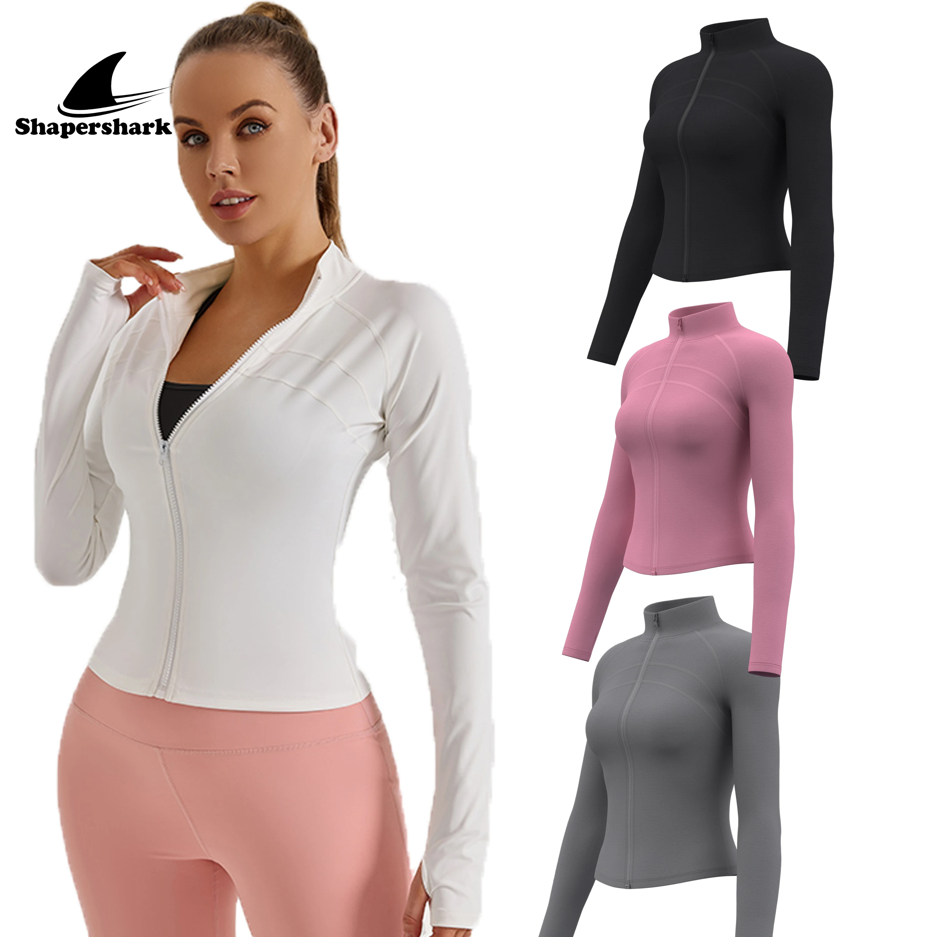 Shapershark Women's Long-Sleeve Yoga Top Sports Tight Cycling Jacket Gym Wear Women's Yoga Top UV-Protective Sports Sweatshirt
Shapershark Women's Long-Sleeve Yoga Top Sports Tight Cycling Jacket Gym Wear Women's Yoga Top UV-Protective Sports Sweatshirt