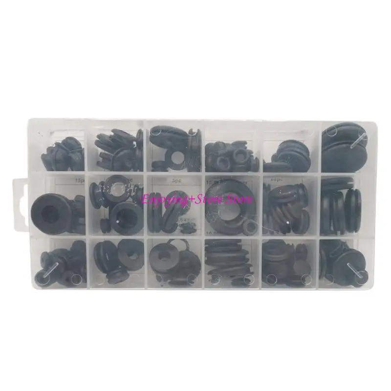 G6DA 125PCS Rubber Grommet Assortment 18 Size Black Rubber Grommet Electrical Conductors Gasket Rings Assortment
G6DA 125PCS Rubber Grommet Assortment 18 Size Black Rubber Grommet Electrical Conductors Gasket Rings Assortment