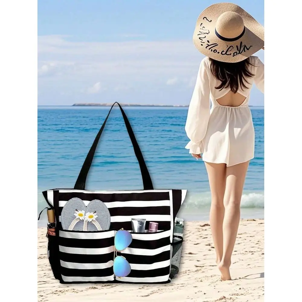 Beach Bag Convertible As Pool Bag. Comes With Sealed Bag And Multiple Pockets. The Beach Bag Features Zipper Design
Beach Bag Convertible As Pool Bag. Comes With Sealed Bag And Multiple Pockets. The Beach Bag Features Zipper Design