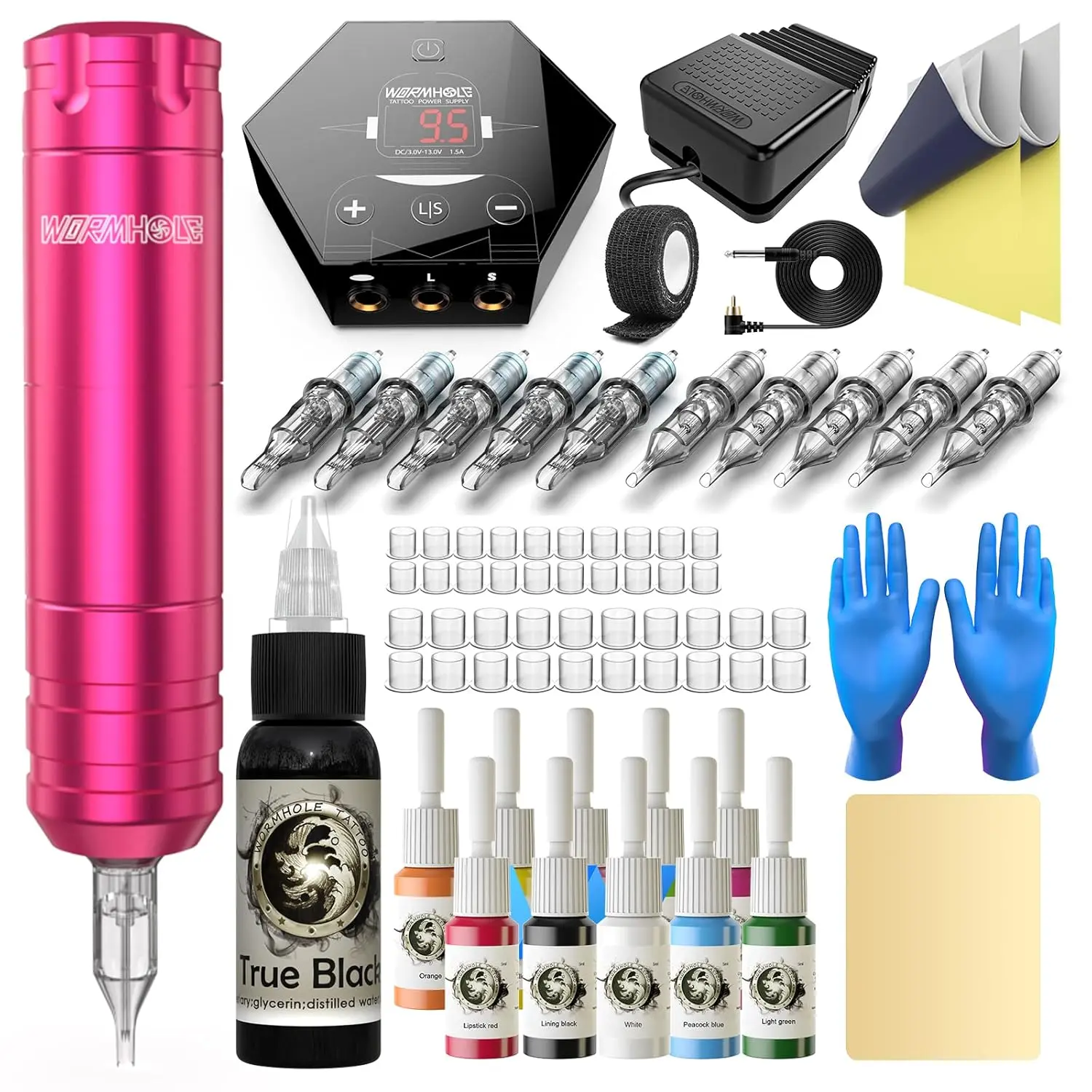 Complete Rotary Tattoo Kit for Beginners - 11 Inks, 10 Cartridge Needles, Power Supply, Practice Skin, All-in-One Set
Complete Rotary Tattoo Kit for Beginners - 11 Inks, 10 Cartridge Needles, Power Supply, Practice Skin, All-in-One Set
