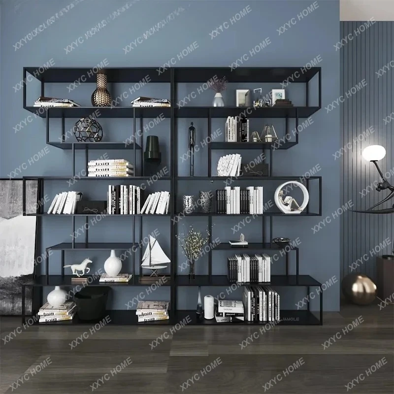 A Wrought iron shelves, floor-to-ceiling bookshelves, flower shelves, partition store display shelves, industrial Nordic ins st
A Wrought iron shelves, floor-to-ceiling bookshelves, flower shelves, partition store display shelves, industrial Nordic ins st