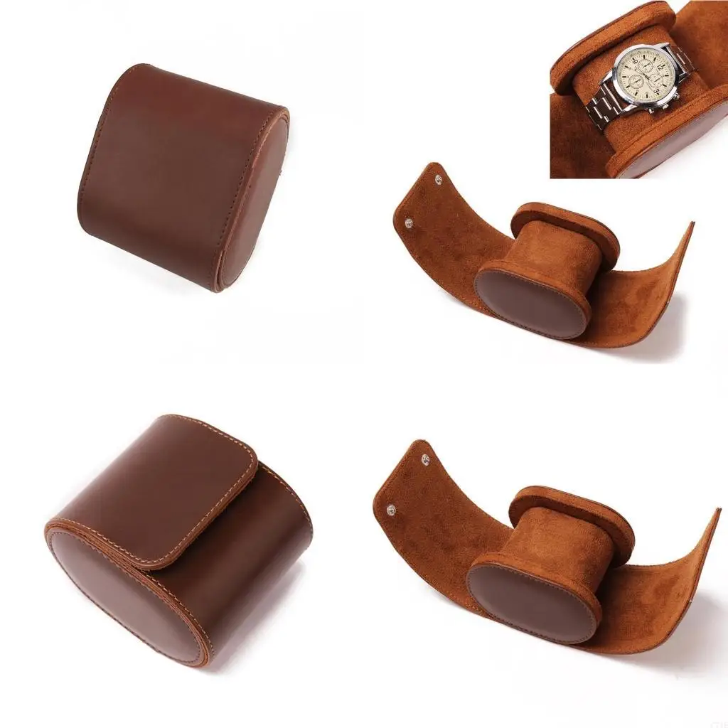 Brown PU Leather Watch Roll Single Watch Travels for Case
Brown PU Leather Watch Roll Single Watch Travels for Case