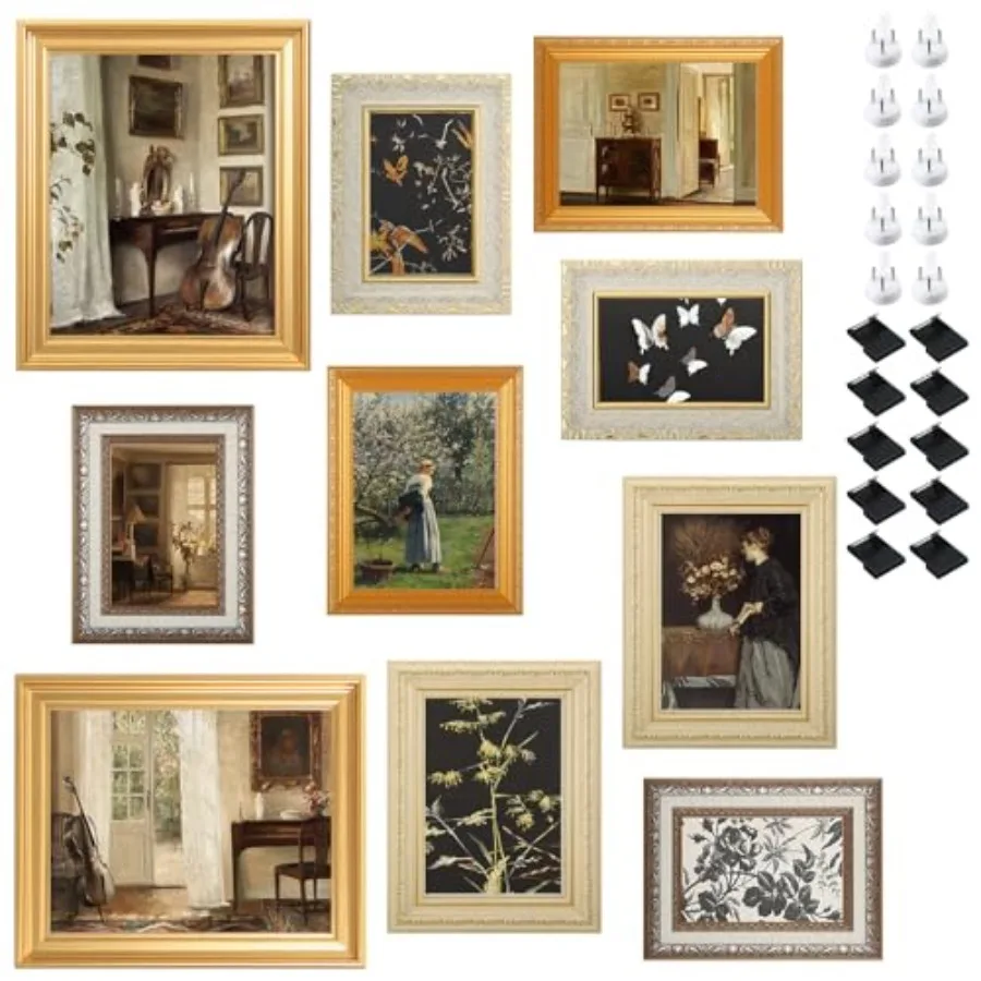 10 Pack Vintage Picture Frames for Wall or Tabletop Display Ornate Vintage Picture Frames Vintage Wall Art for Gallery Bedroom
10 Pack Vintage Picture Frames for Wall or Tabletop Display Ornate Vintage Picture Frames Vintage Wall Art for Gallery Bedroom