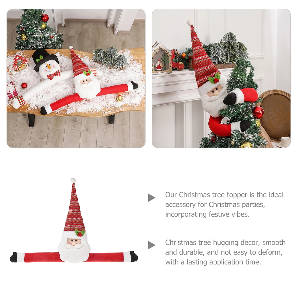 Christmas Tree Topper Hugging Decor White Red Green Smooth Santa Claus Christmas Decorations Indoor Xmas Tree
Christmas Tree Topper Hugging Decor White Red Green Smooth Santa Claus Christmas Decorations Indoor Xmas Tree