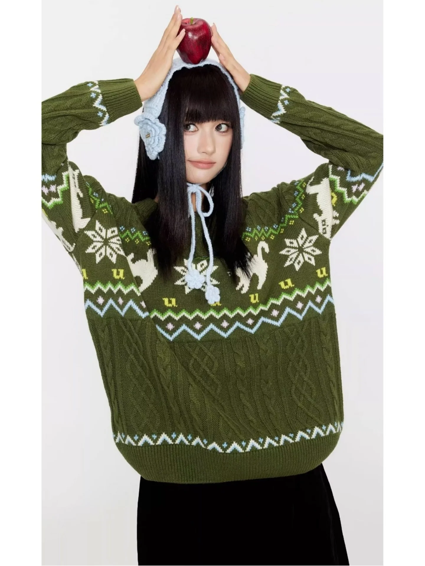 Vintage Fair Isle Knit Sweater ex New Year's Faion American Retro Twist Knitted Base irt Men's Women's Casual Wear
Vintage Fair Isle Knit Sweater ex New Year's Faion American Retro Twist Knitted Base irt Men's Women's Casual Wear