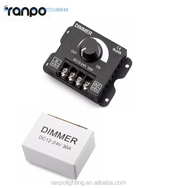 LED Dimmer DC 12V 24V 30A 360W Adjustable Brightness Lamp Bulb Strip Driver Single Color Light Power Supply Controller
LED Dimmer DC 12V 24V 30A 360W Adjustable Brightness Lamp Bulb Strip Driver Single Color Light Power Supply Controller