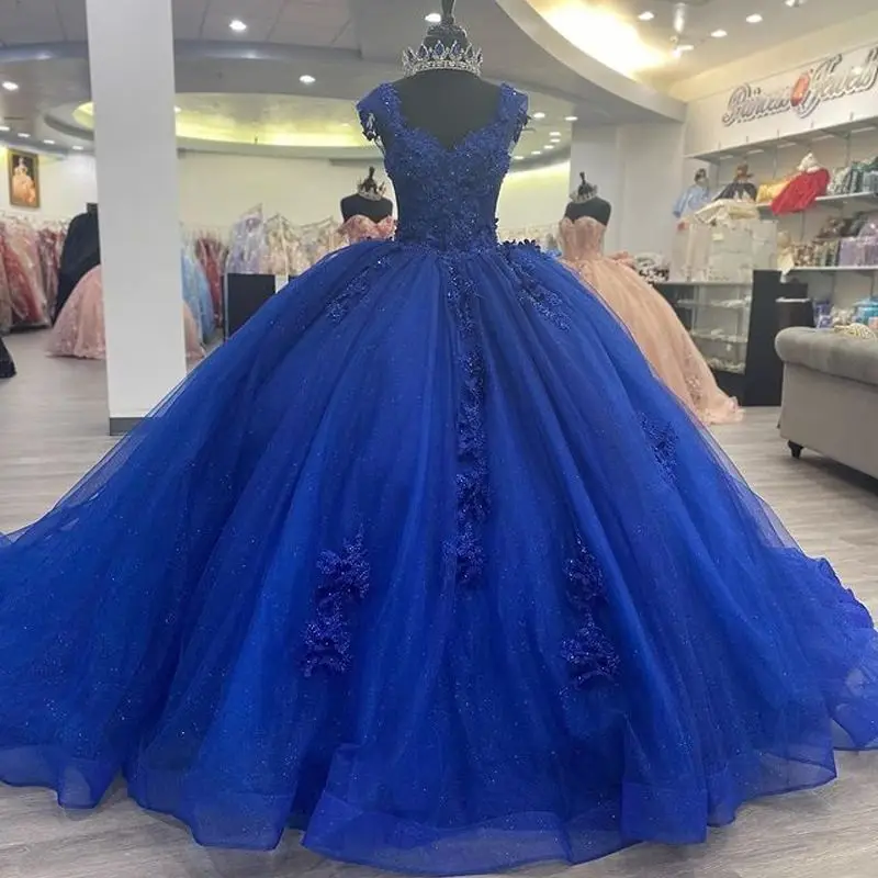 Lorencia ярко-голубое блестящее платье Quinceanera 2023 бальное платье кружевные аппликации блестки вышитое бисером милое платье 16 15 YQD388
Lorencia ярко-голубое блестящее платье Quinceanera 2023 бальное платье кружевные аппликации блестки вышитое бисером милое платье 16 15 YQD388