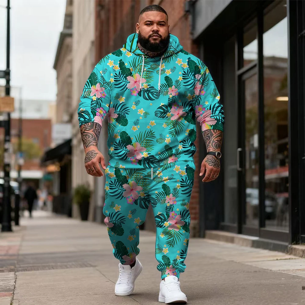 S-9xl plus size Big & Tall Men's Hoodie Set: Floral Flair - 2-Piece Street-Chic, Durable Fabric, Stylish Flower Prints,
S-9xl plus size Big & Tall Men's Hoodie Set: Floral Flair - 2-Piece Street-Chic, Durable Fabric, Stylish Flower Prints,