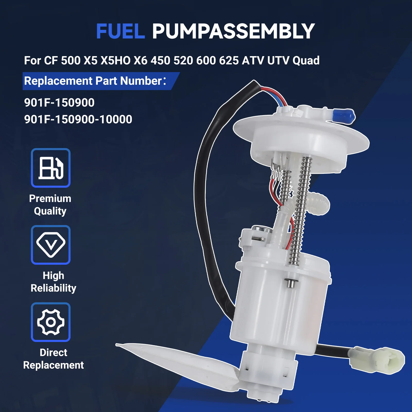 CNSPEED White ABS Electric Fuel Pump Module 901F-150900 For CFMOTO CFORCE 400 500 600 800 HO CF500 X5 X5HO X6 400-625 ATV UTVs
CNSPEED White ABS Electric Fuel Pump Module 901F-150900 For CFMOTO CFORCE 400 500 600 800 HO CF500 X5 X5HO X6 400-625 ATV UTVs