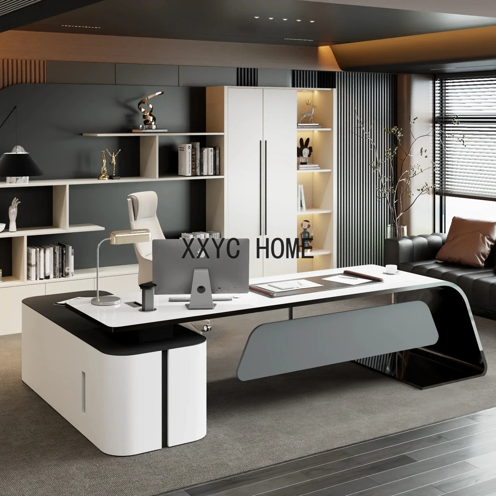 Paint Office Desk for Boss Desk Simple Modern White Executive Desk
Paint Office Desk for Boss Desk Simple Modern White Executive Desk