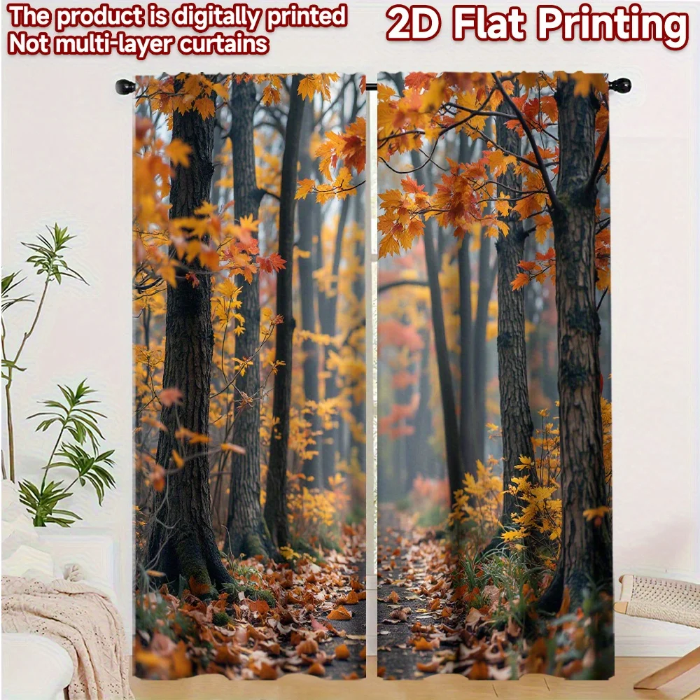 2pcs Autumn Forest Curtains 2D Flat Print Polyester Light Filtering Rod Pocket Bedroom Living Room
2pcs Autumn Forest Curtains 2D Flat Print Polyester Light Filtering Rod Pocket Bedroom Living Room