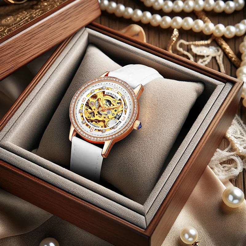 Женские розово-белые стильные минималистичные элегантные механические часы из искусственной кожи со стразами
Женские розово-белые стильные минималистичные элегантные механические часы из искусственной кожи со стразами