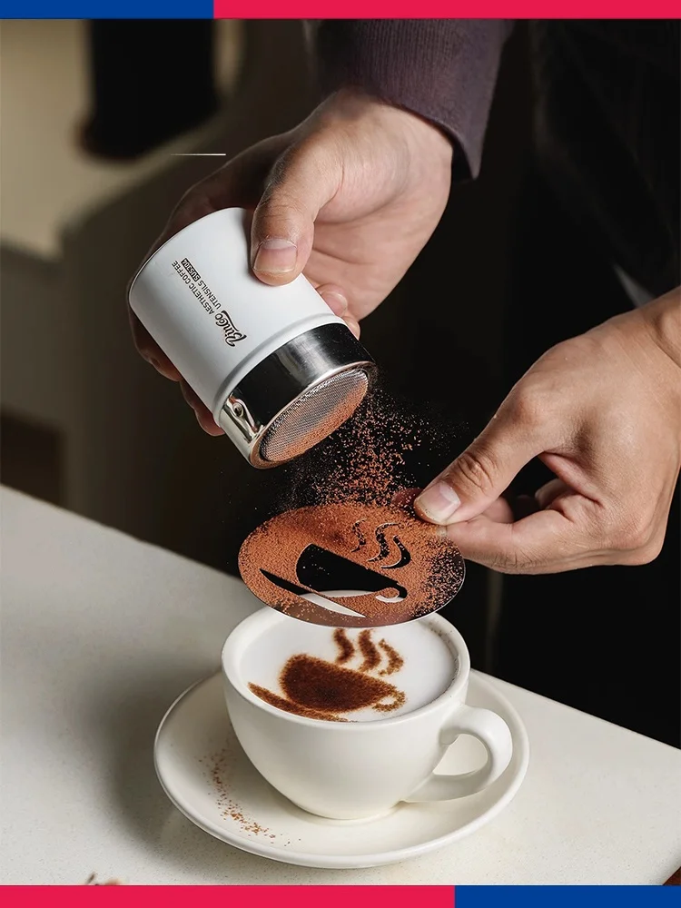 Bincoo 304 Stainless Steel Powder Dispenser Coffee Latte Art Cocoa Powder Sieve Print Pattern Flower Style Dusting Tool
Bincoo 304 Stainless Steel Powder Dispenser Coffee Latte Art Cocoa Powder Sieve Print Pattern Flower Style Dusting Tool