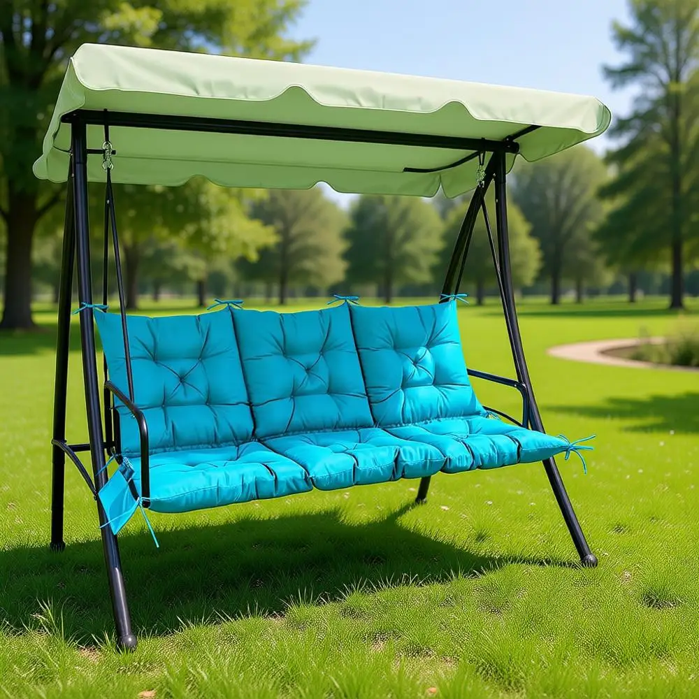 Подушка для уличных качелей на 3 человека, цвета павлиньего пера, с ремнями и сумкой для хранения, для патио, веранды, заднего двора и сада
Подушка для уличных качелей на 3 человека, цвета павлиньего пера, с ремнями и сумкой для хранения, для патио, веранды, заднего двора и сада