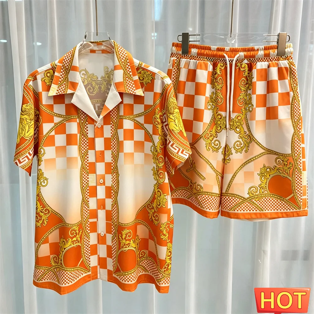 Gradient Leisure vacation two-piece set Summer mens shirt set men's matching sets menswear clothing Two piece shorts shirt sets
Gradient Leisure vacation two-piece set Summer mens shirt set men's matching sets menswear clothing Two piece shorts shirt sets