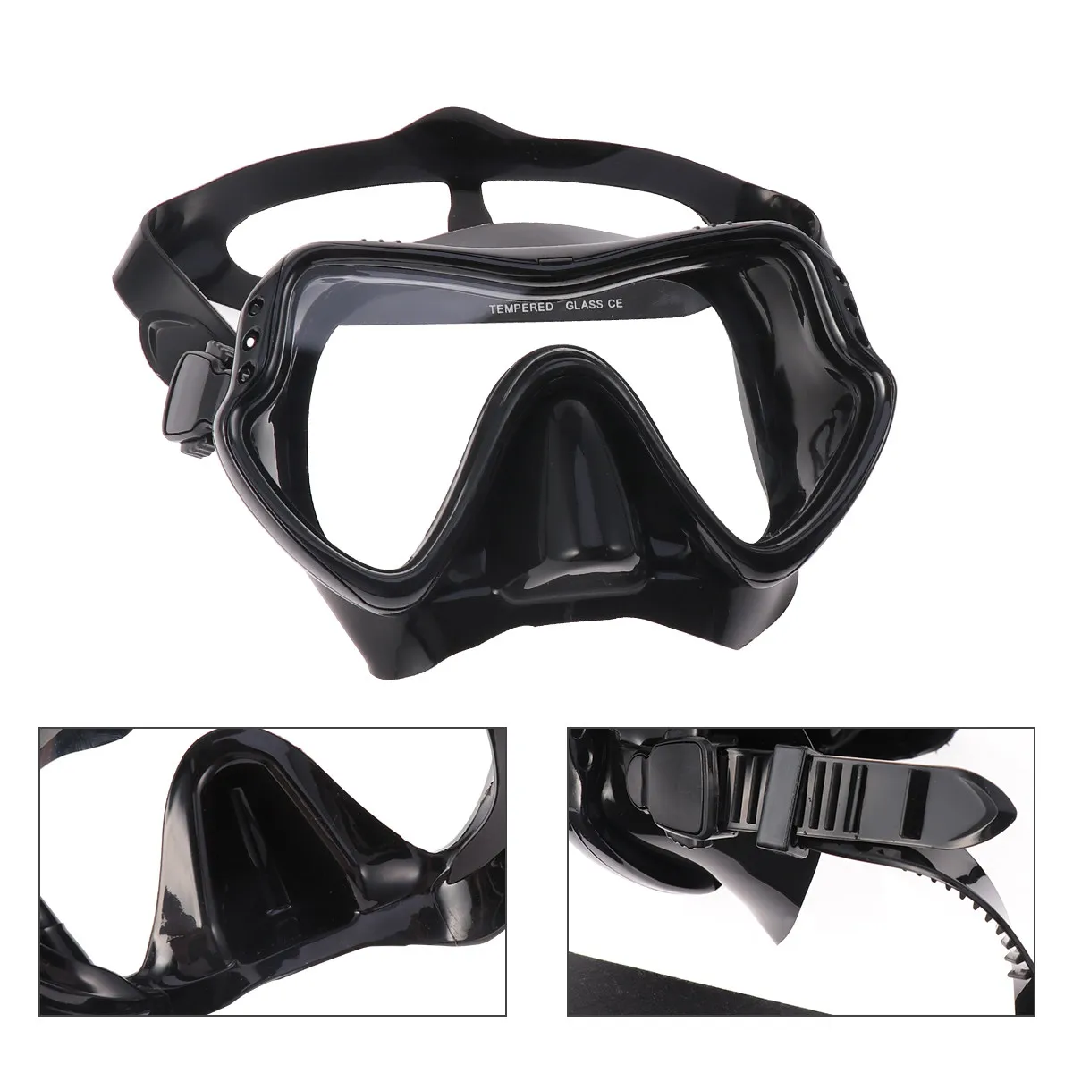 1Set Silicone Snorkeling Mask Kit Black One-Way Drain Valve Fast Flow Sturdy Buckles Easy Detach for Diving Swimming
1Set Silicone Snorkeling Mask Kit Black One-Way Drain Valve Fast Flow Sturdy Buckles Easy Detach for Diving Swimming