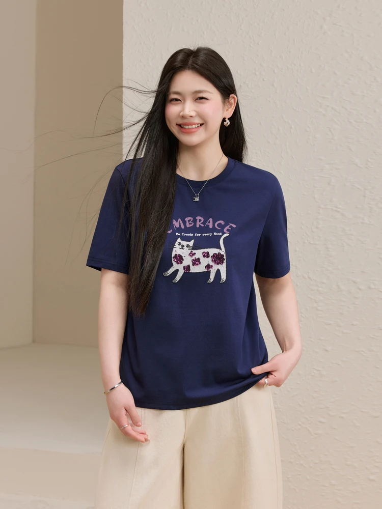Hakimi Slim Fit round Neck Short Sleeve T-Shirt Ribbed Korean Style Summer Wear for plus Size Women Comfortable Cotton Blend
Hakimi Slim Fit round Neck Short Sleeve T-Shirt Ribbed Korean Style Summer Wear for plus Size Women Comfortable Cotton Blend