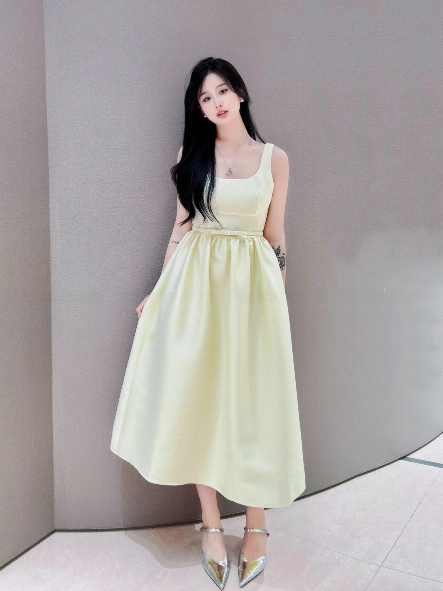 Ele Faionable Pure Color Slim Fit Long Dr Women's Summer New Sle High Waist Vest Dr Name Lady Trendy Gown
Ele Faionable Pure Color Slim Fit Long Dr Women's Summer New Sle High Waist Vest Dr Name Lady Trendy Gown
