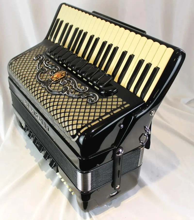 High Quality. on Black Scandalli Super VI Extreme Piano Accordion New in Stock and Ready to ship.
High Quality. on Black Scandalli Super VI Extreme Piano Accordion New in Stock and Ready to ship.