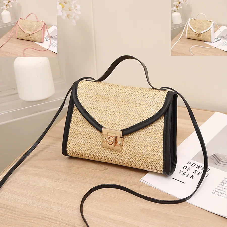 Woven straw fashion wholesale bag simple versatile commuter personality trend small square bag fresh and sweet messenger bag
Woven straw fashion wholesale bag simple versatile commuter personality trend small square bag fresh and sweet messenger bag