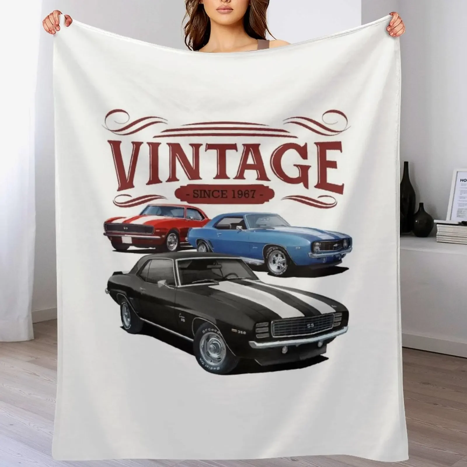 Vintage Camaros Throw Blanket Wrinkle Resistant Lightweight Blanket
Vintage Camaros Throw Blanket Wrinkle Resistant Lightweight Blanket