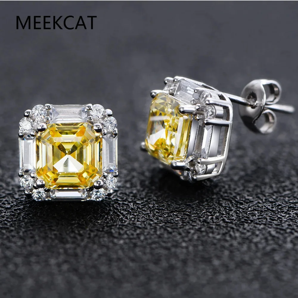 925 Sterling Silver 7*7mm High Carbon Diamond 18K Gold Plated Stud Earrings For Women Sparkling Gemstone Fine Jewelry Gifts
925 Sterling Silver 7*7mm High Carbon Diamond 18K Gold Plated Stud Earrings For Women Sparkling Gemstone Fine Jewelry Gifts
