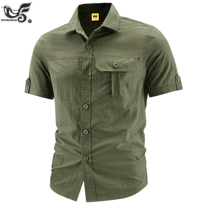 Summer Short Sleeve Fishing Shirt Men Wicking High elasticity and comfort Fabric Sun Protection Casual multi-pocket Cargo Shirts
Summer Short Sleeve Fishing Shirt Men Wicking High elasticity and comfort Fabric Sun Protection Casual multi-pocket Cargo Shirts
