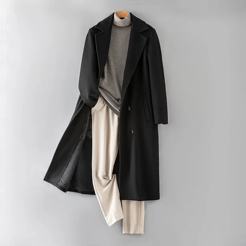 Down Wool Coat Thickened Warm Wool Coat Men's Over-the-Knee Trench Coat
Down Wool Coat Thickened Warm Wool Coat Men's Over-the-Knee Trench Coat