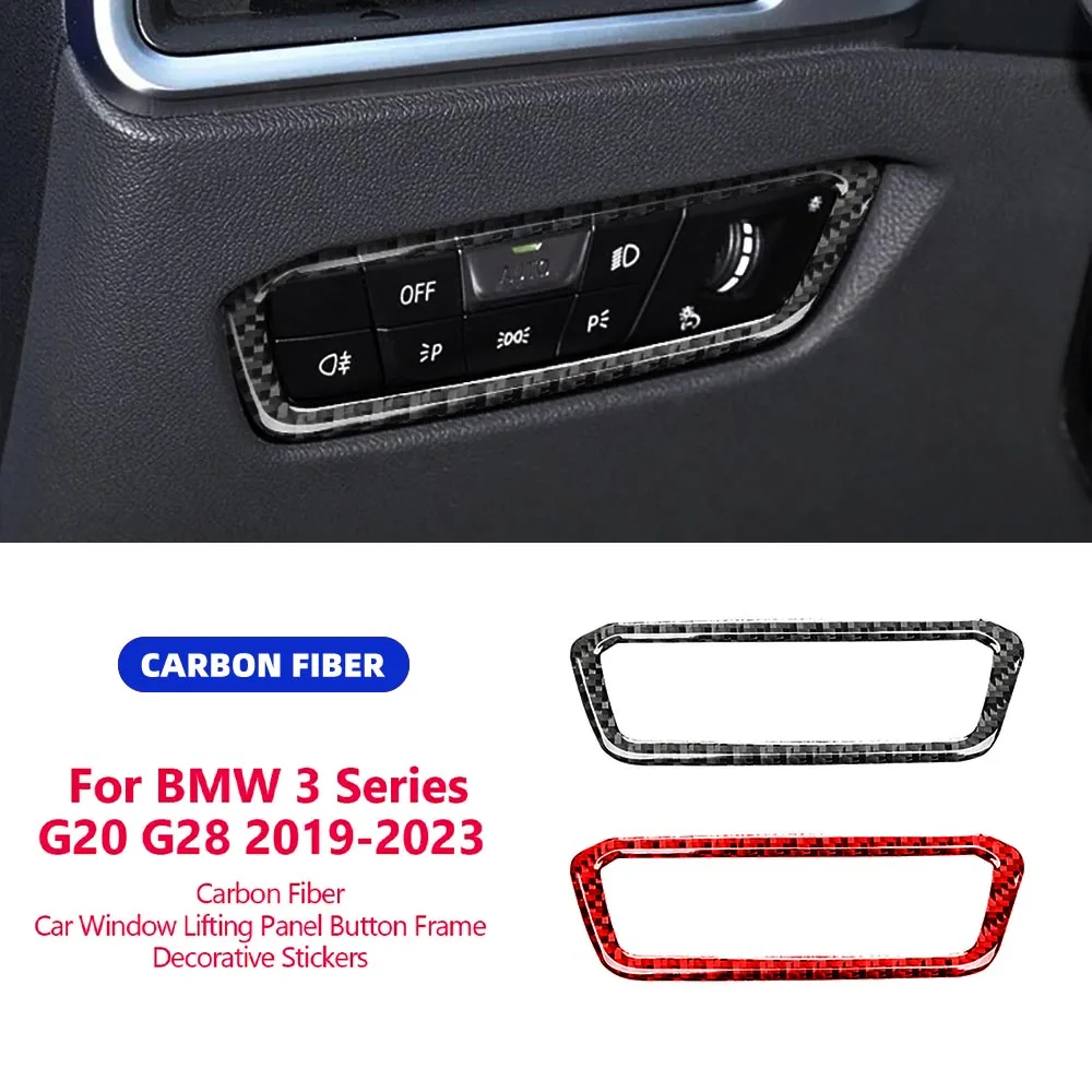 For BMW 3 Series G20 G28 325li 2019-2023 Carbon Fiber Car Headlight Switch Button Key Decorative Frame Sticker Auto Accessories
For BMW 3 Series G20 G28 325li 2019-2023 Carbon Fiber Car Headlight Switch Button Key Decorative Frame Sticker Auto Accessories
